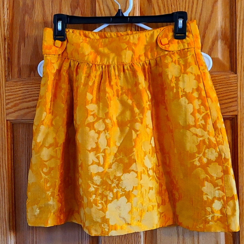 Mustard Shiney tulley skirt